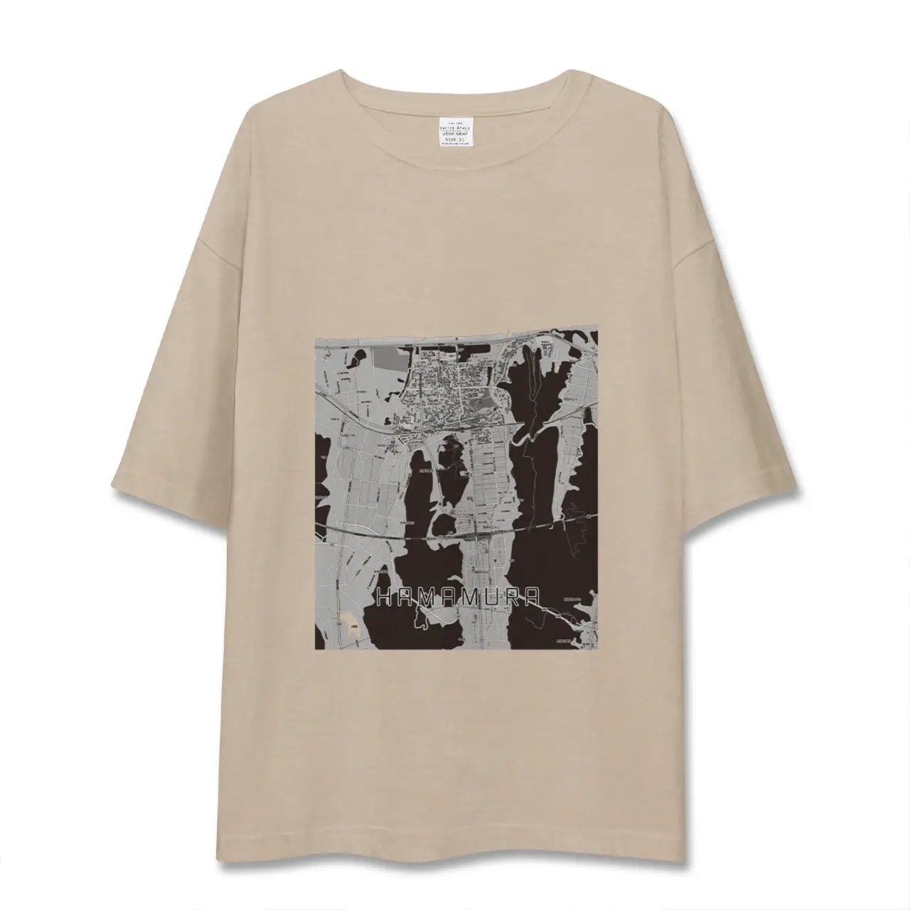 【浜村(鳥取県)】地図柄ビッグシルエットTシャツ