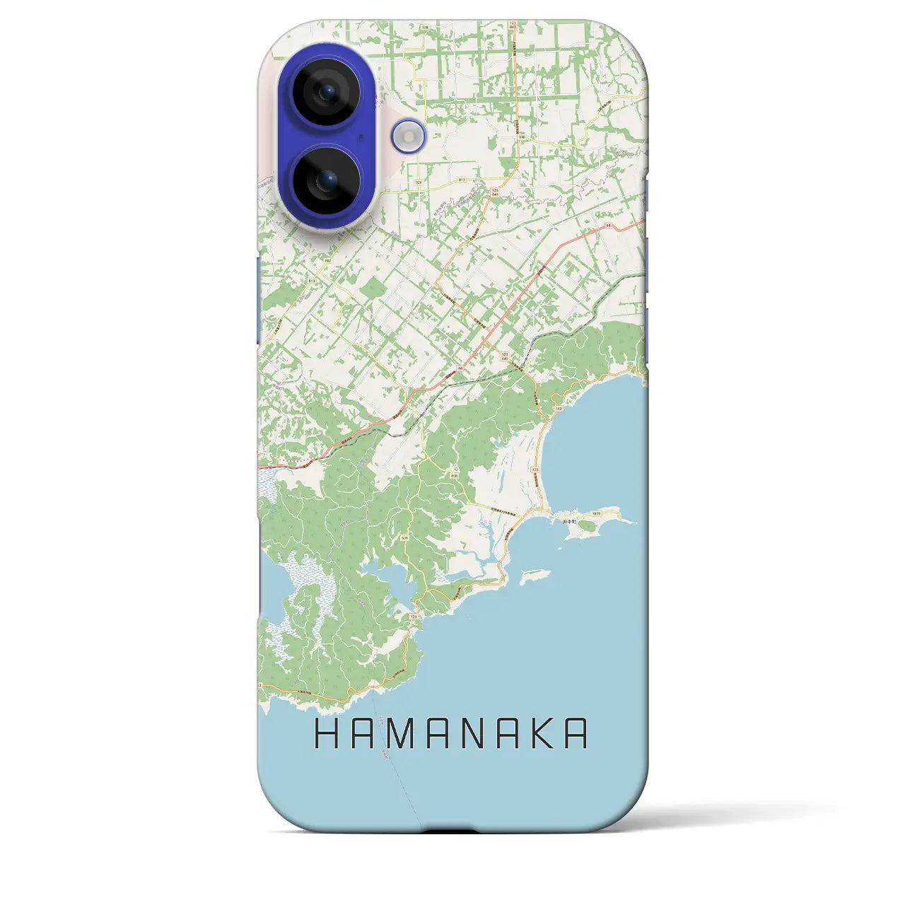 【浜中(北海道)】地図柄iPhoneケース(バックカバータイプ)ナチュラル・iPhone 16 Pro Max 用