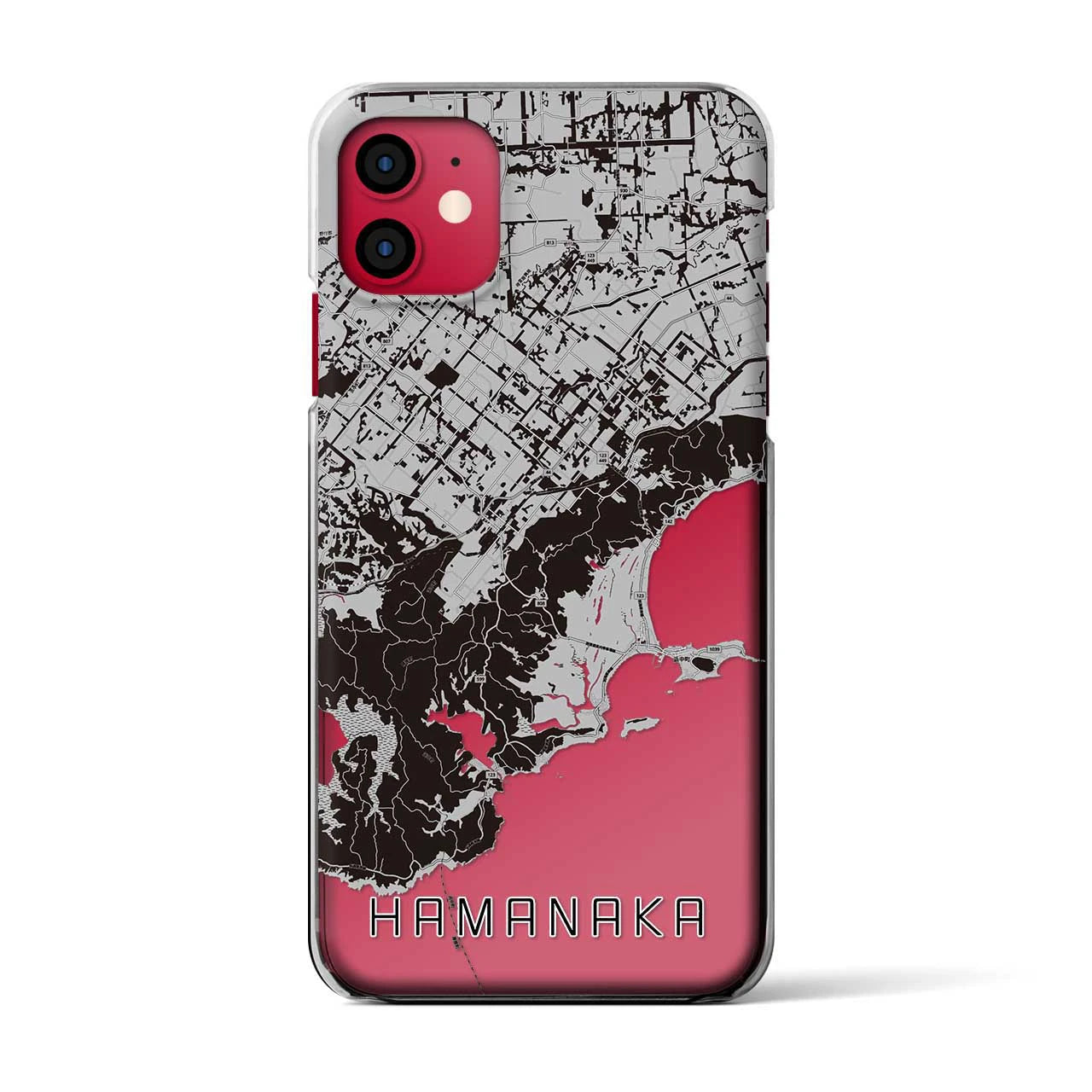【浜中(北海道)】地図柄iPhoneケース(クリアタイプ)