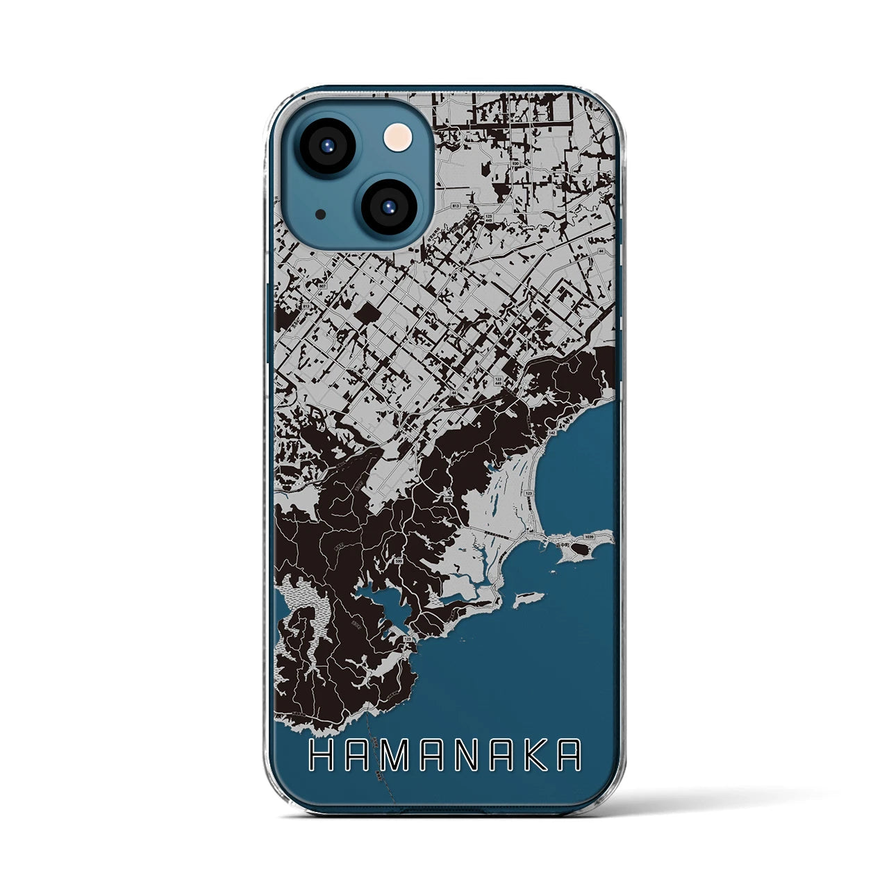 【浜中(北海道)】地図柄iPhoneケース(クリアタイプ)