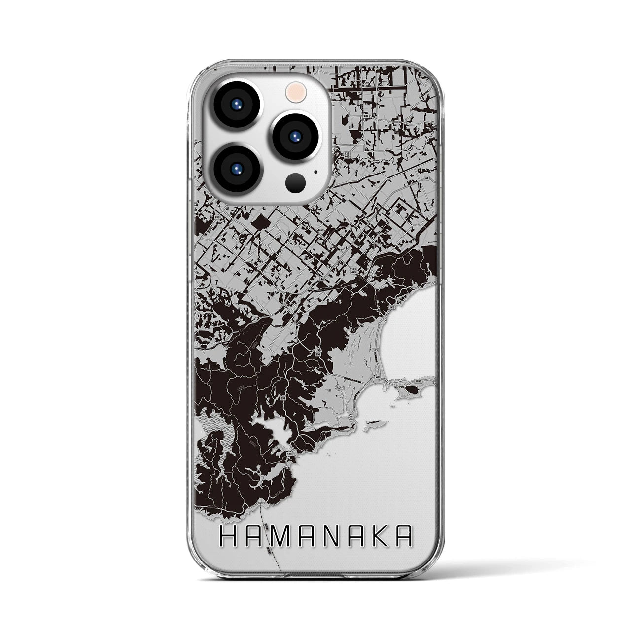 【浜中(北海道)】地図柄iPhoneケース(クリアタイプ)