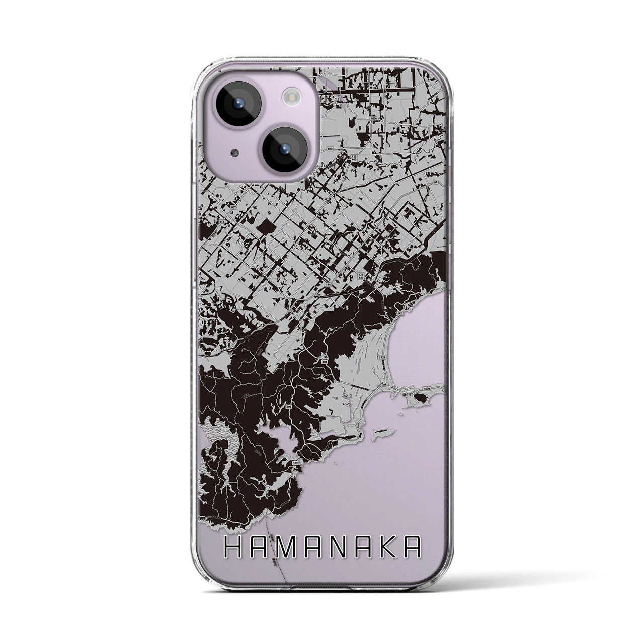 【浜中(北海道)】地図柄iPhoneケース(クリアタイプ)