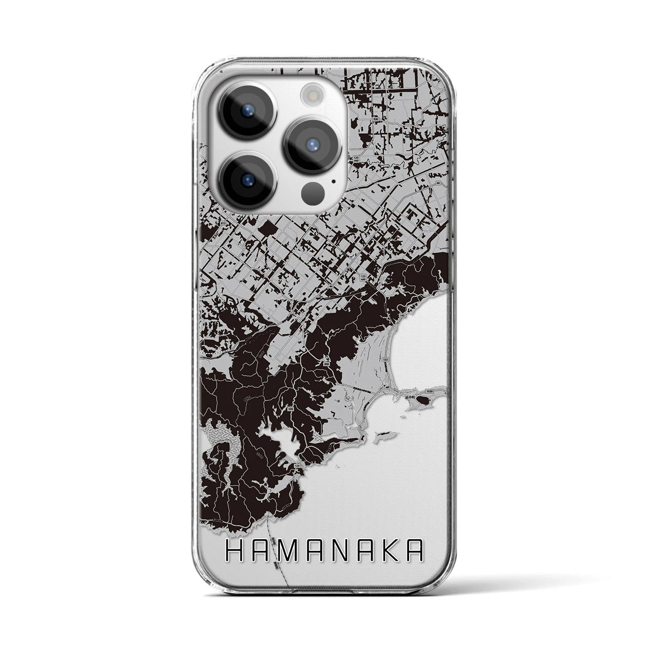 【浜中(北海道)】地図柄iPhoneケース(クリアタイプ)