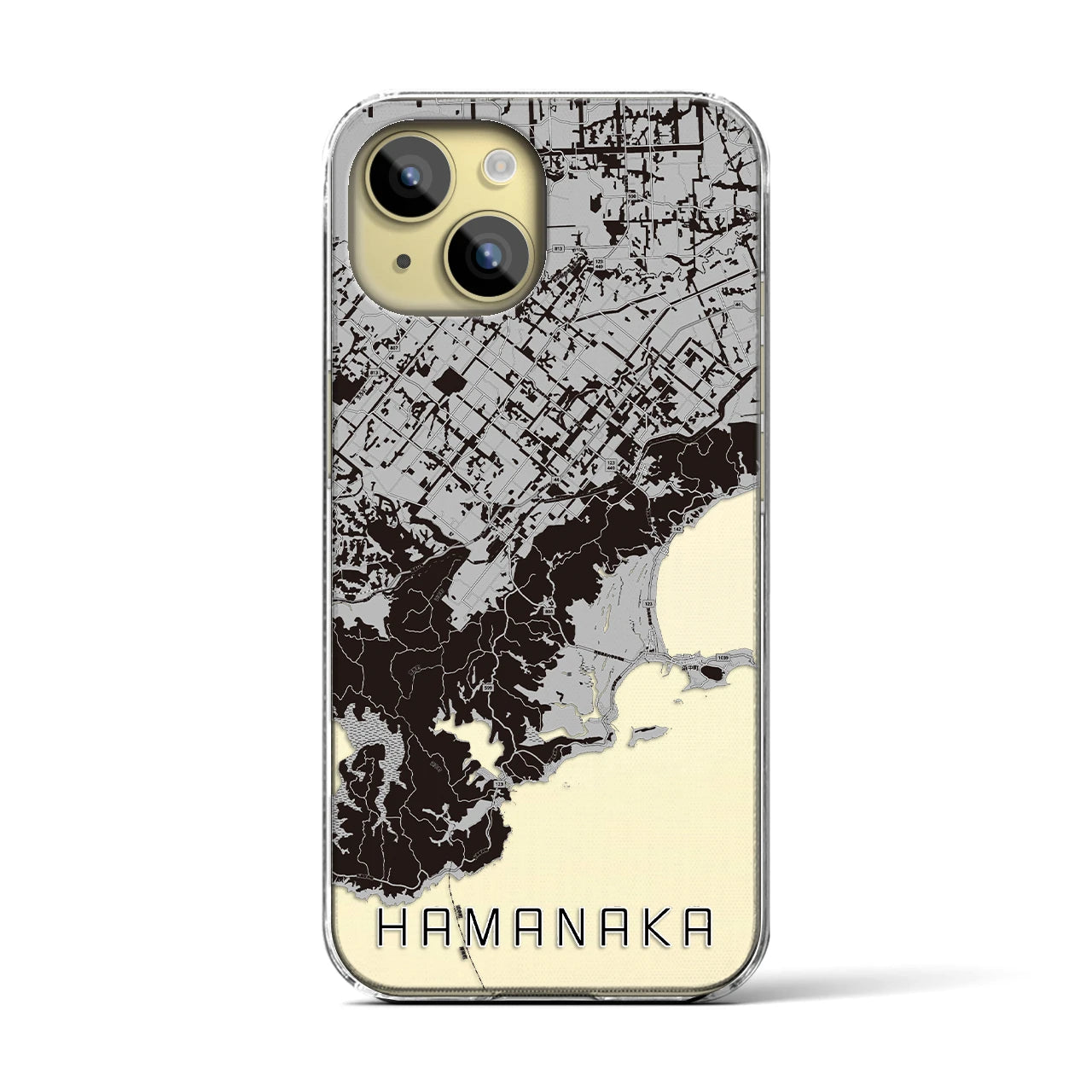 【浜中(北海道)】地図柄iPhoneケース(クリアタイプ)