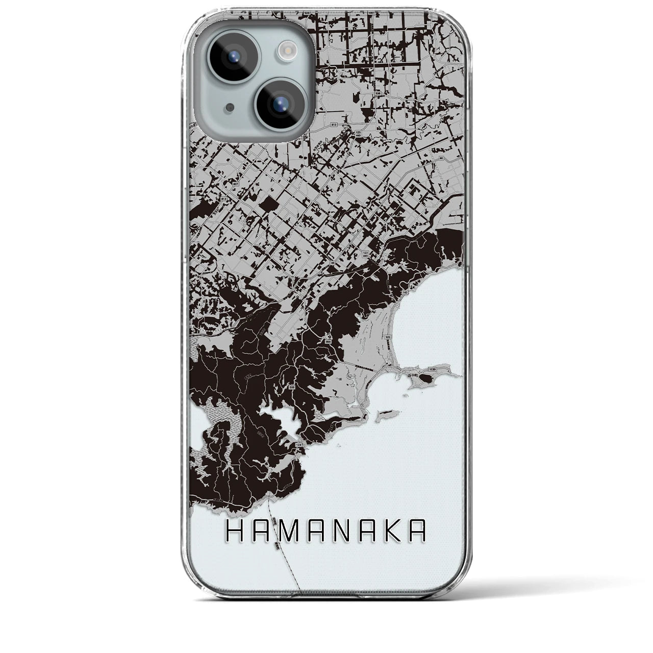【浜中(北海道)】地図柄iPhoneケース(クリアタイプ)
