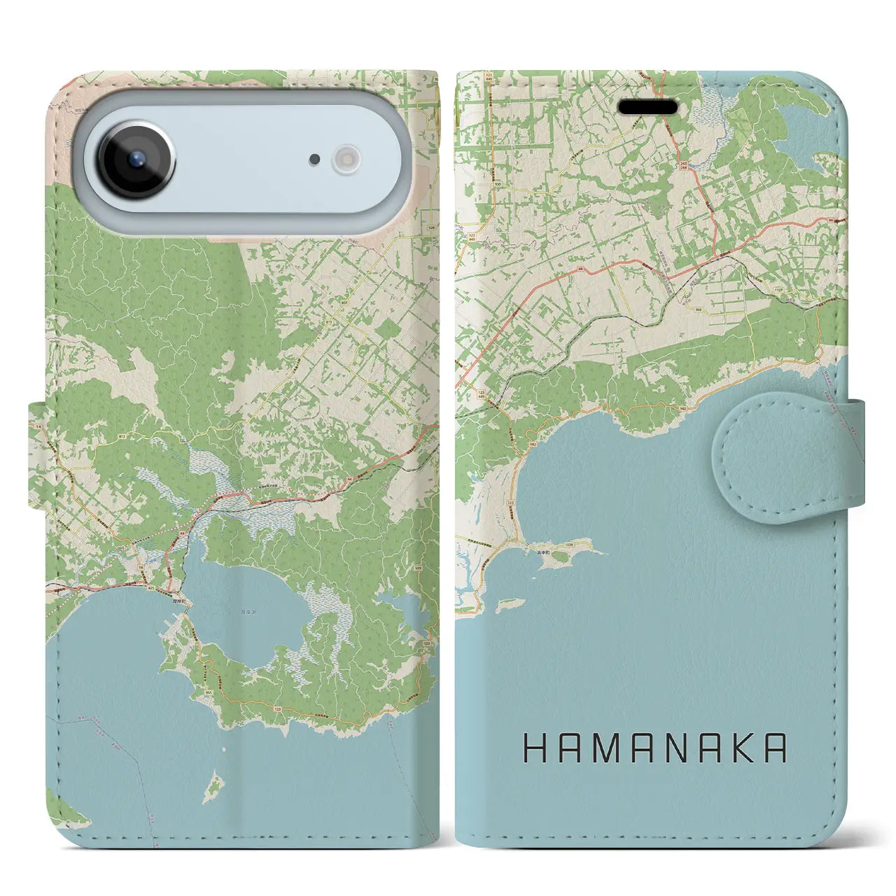 【浜中(北海道)】地図柄iPhoneケース(手帳タイプ)