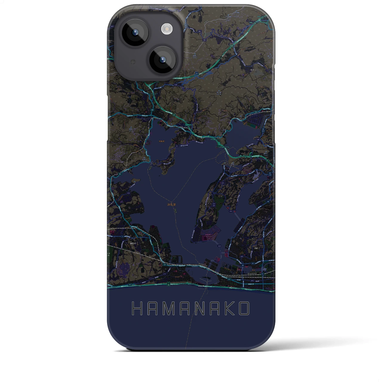 【浜名湖(静岡県)】地図柄iPhoneケース(バックカバータイプ)
