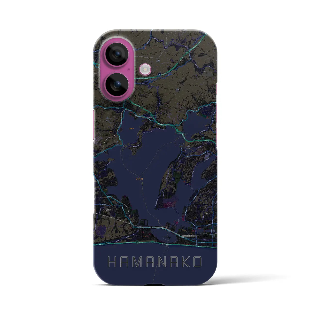 【浜名湖(静岡県)】地図柄iPhoneケース(バックカバータイプ)