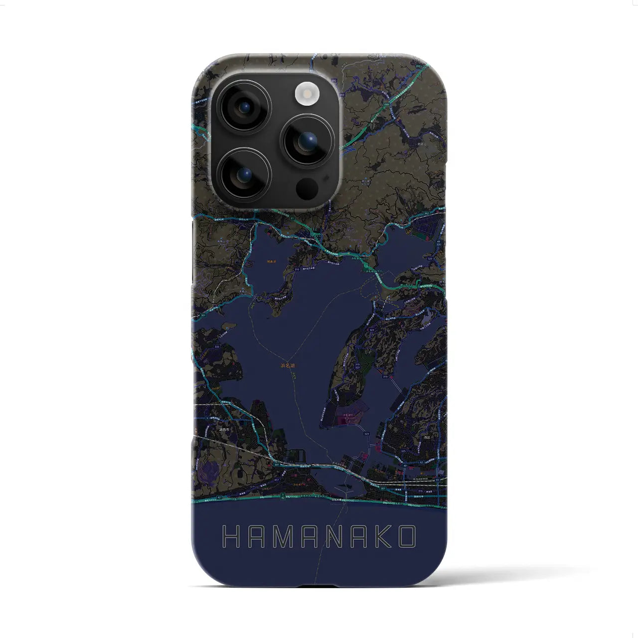 【浜名湖(静岡県)】地図柄iPhoneケース(バックカバータイプ)