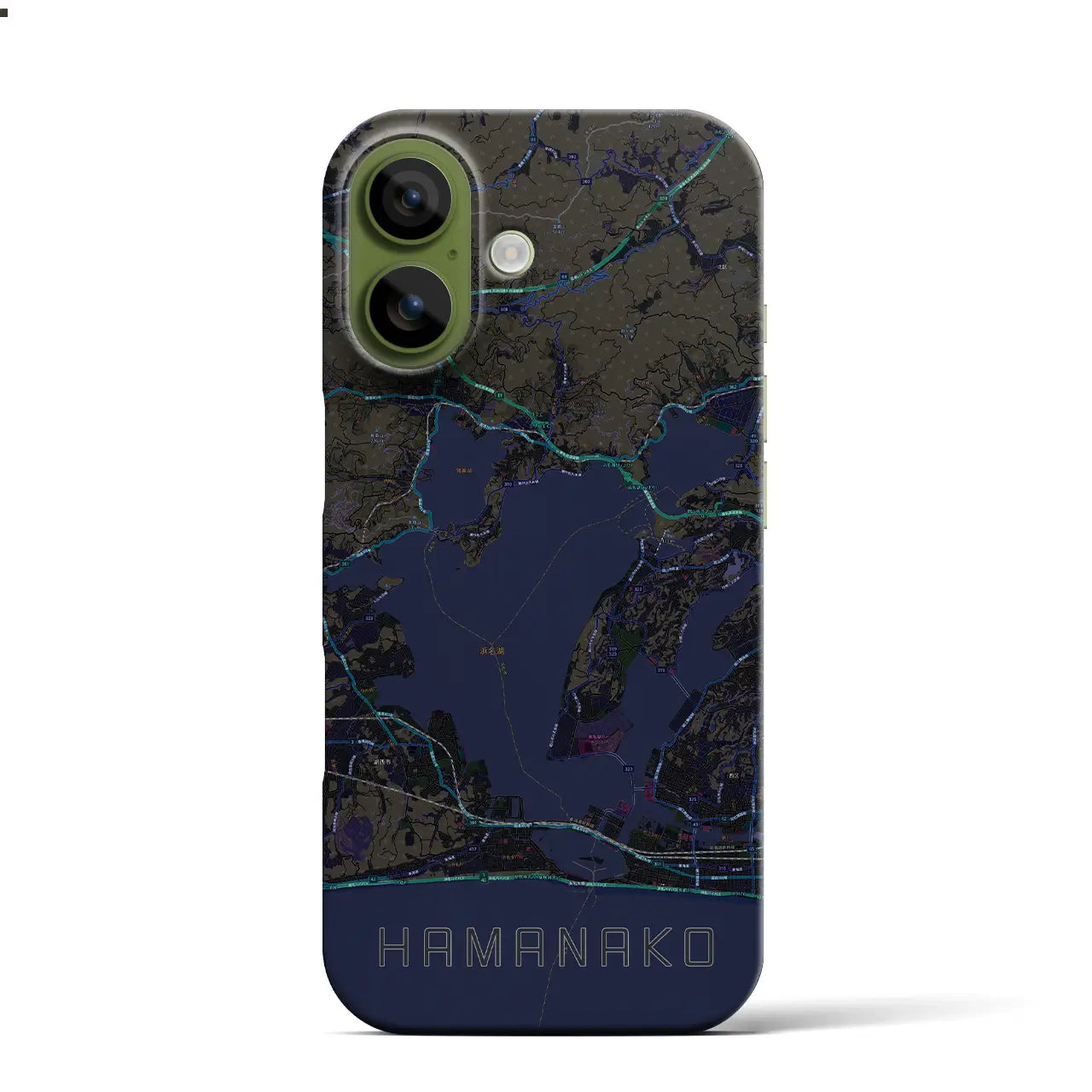 【浜名湖(静岡県)】地図柄iPhoneケース(バックカバータイプ)