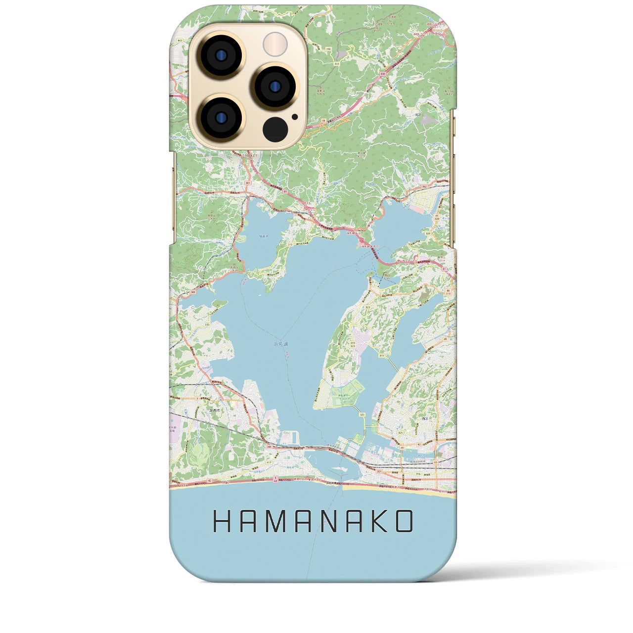【浜名湖(静岡県)】地図柄iPhoneケース(バックカバータイプ)