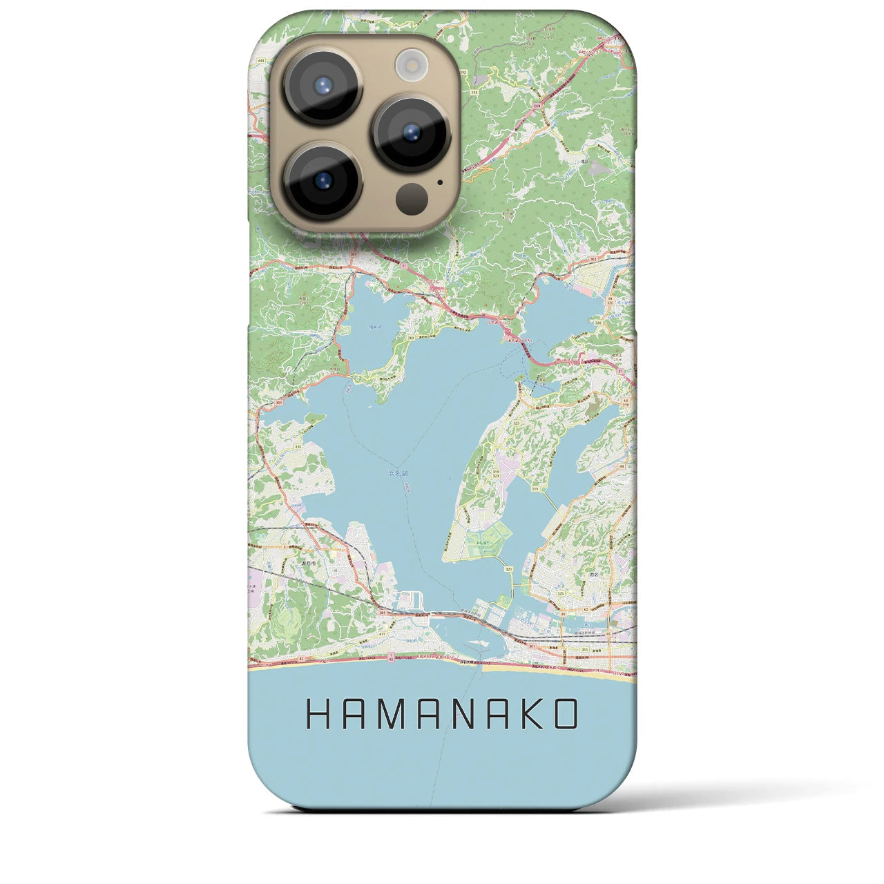 【浜名湖(静岡県)】地図柄iPhoneケース(バックカバータイプ)