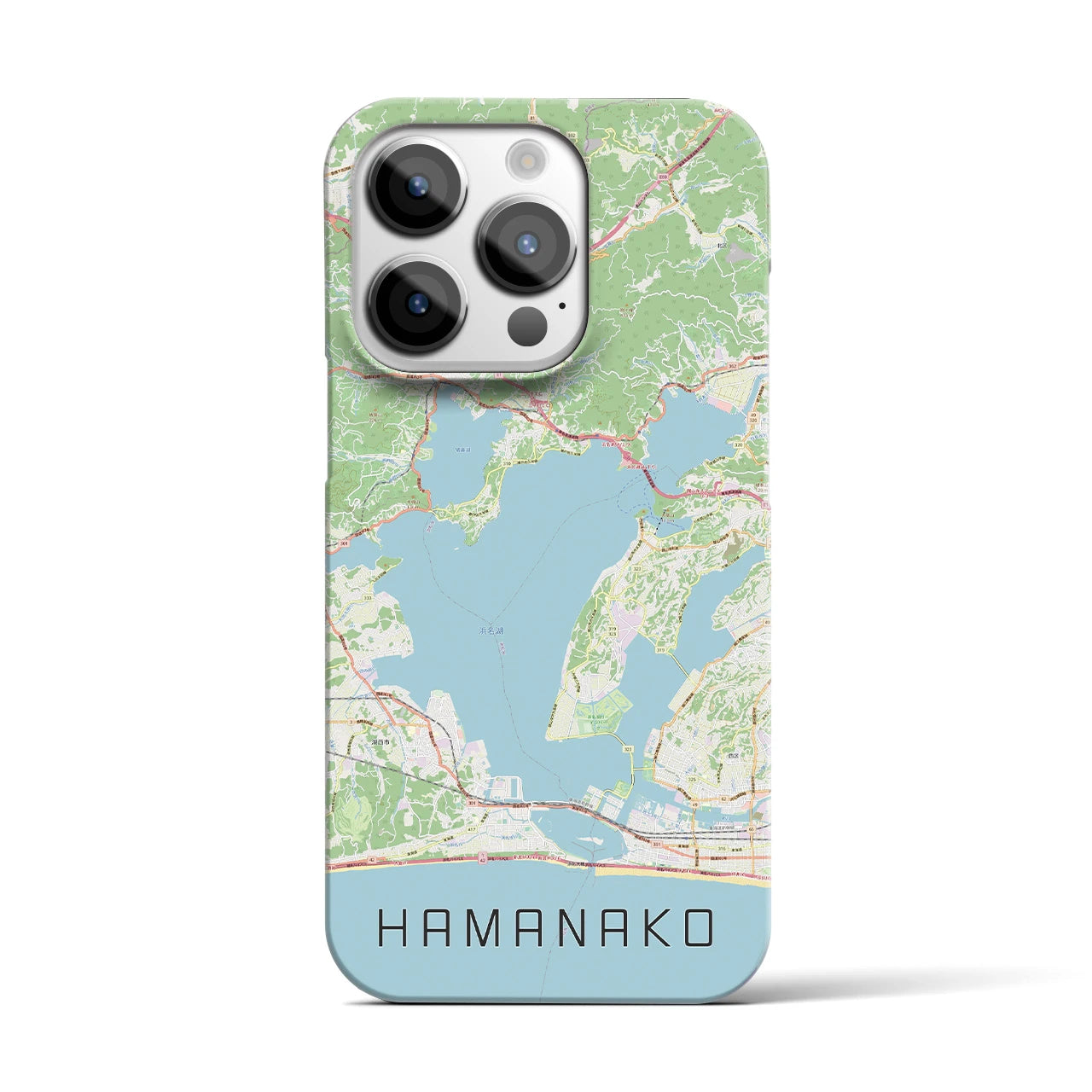 【浜名湖(静岡県)】地図柄iPhoneケース(バックカバータイプ)