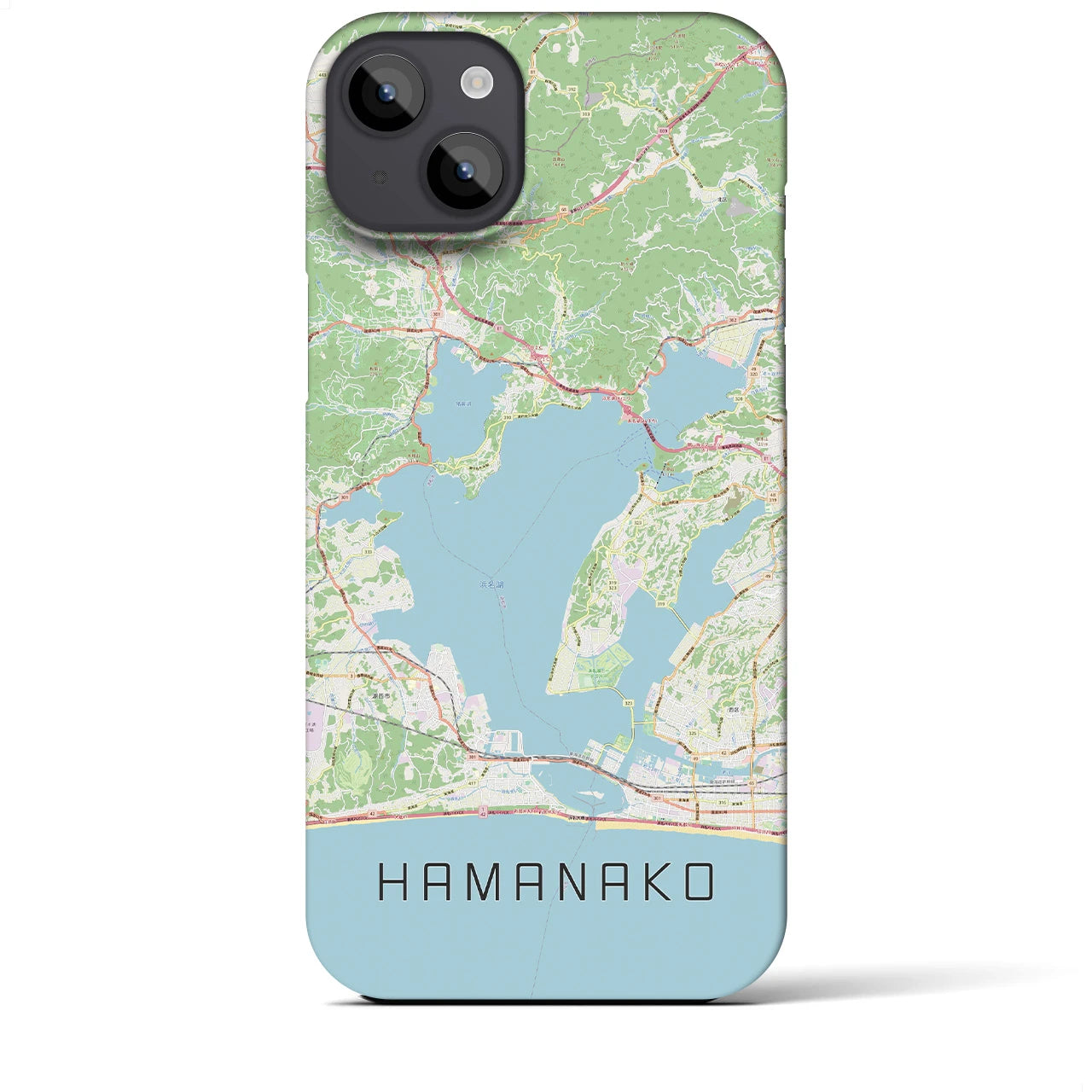 【浜名湖(静岡県)】地図柄iPhoneケース(バックカバータイプ)