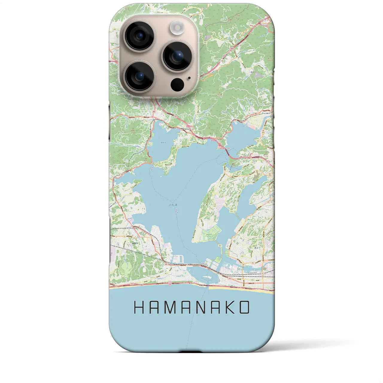 【浜名湖(静岡県)】地図柄iPhoneケース(バックカバータイプ)