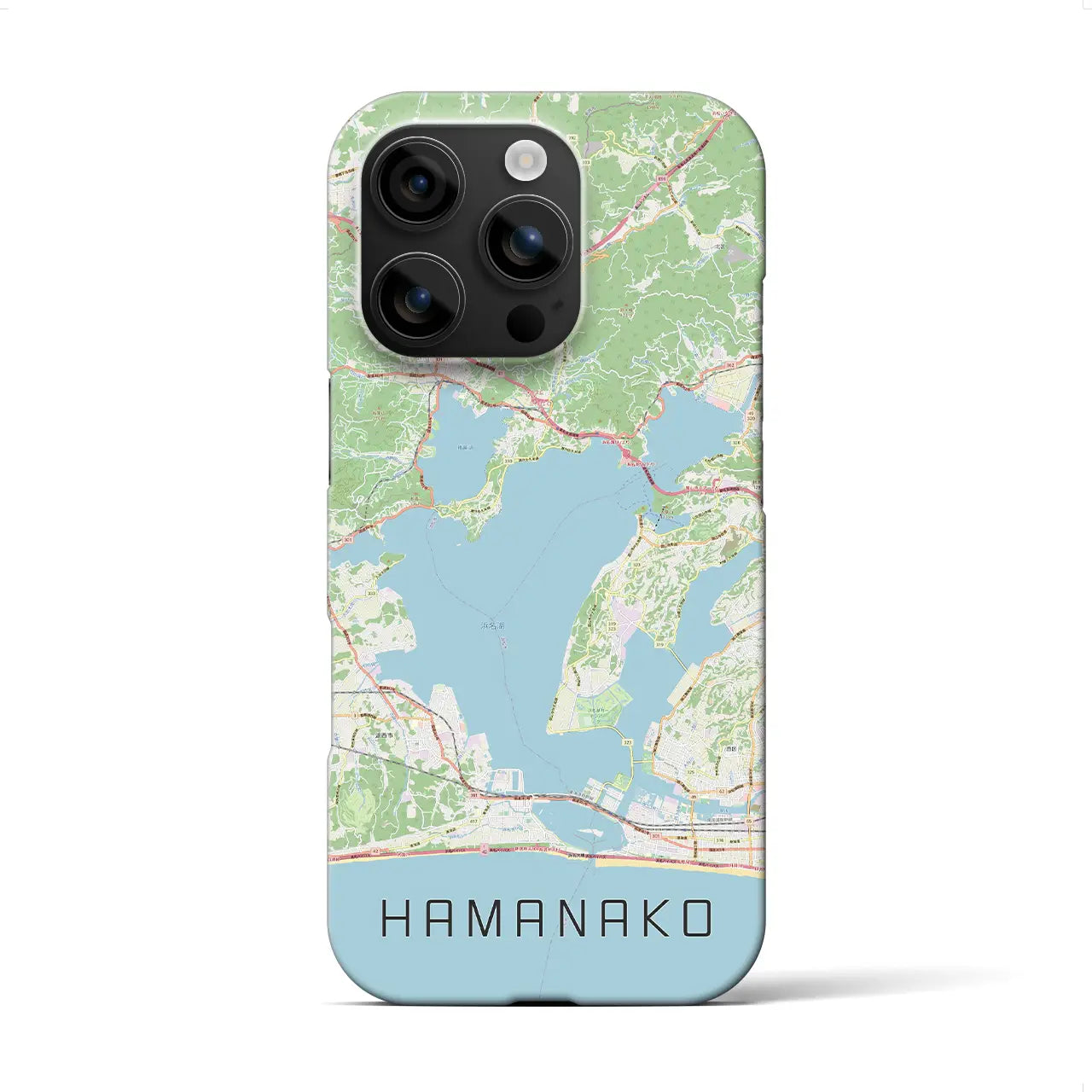 【浜名湖(静岡県)】地図柄iPhoneケース(バックカバータイプ)