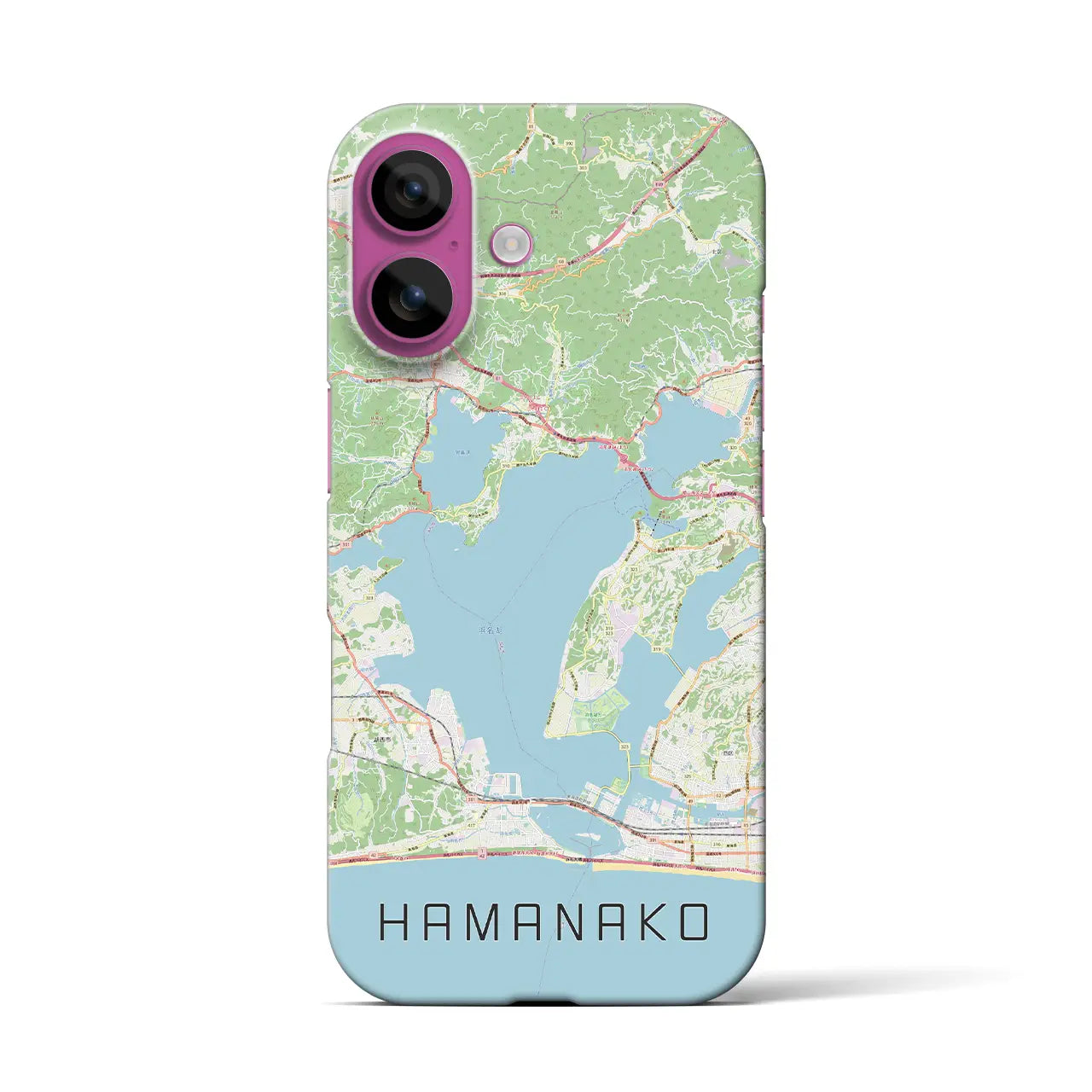 【浜名湖(静岡県)】地図柄iPhoneケース(バックカバータイプ)