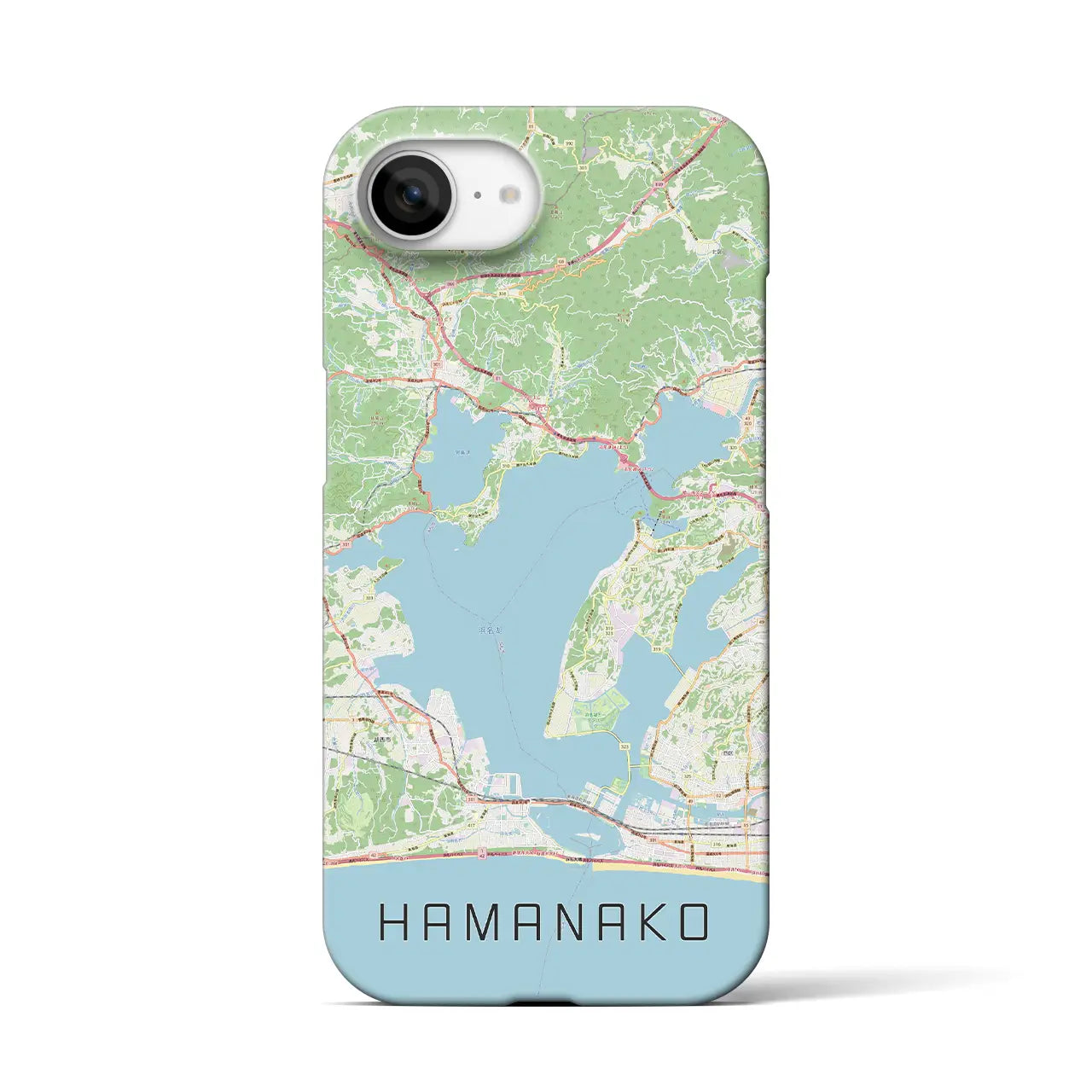 【浜名湖(静岡県)】地図柄iPhoneケース(バックカバータイプ)