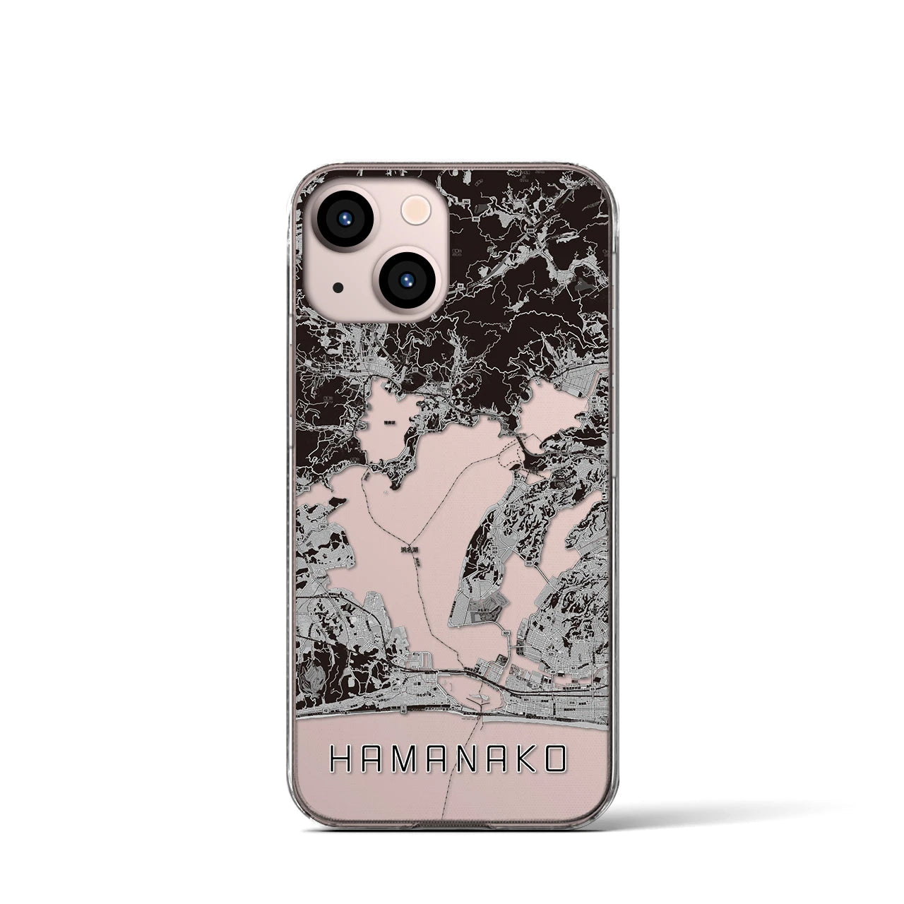 【浜名湖(静岡県)】地図柄iPhoneケース(クリアタイプ)