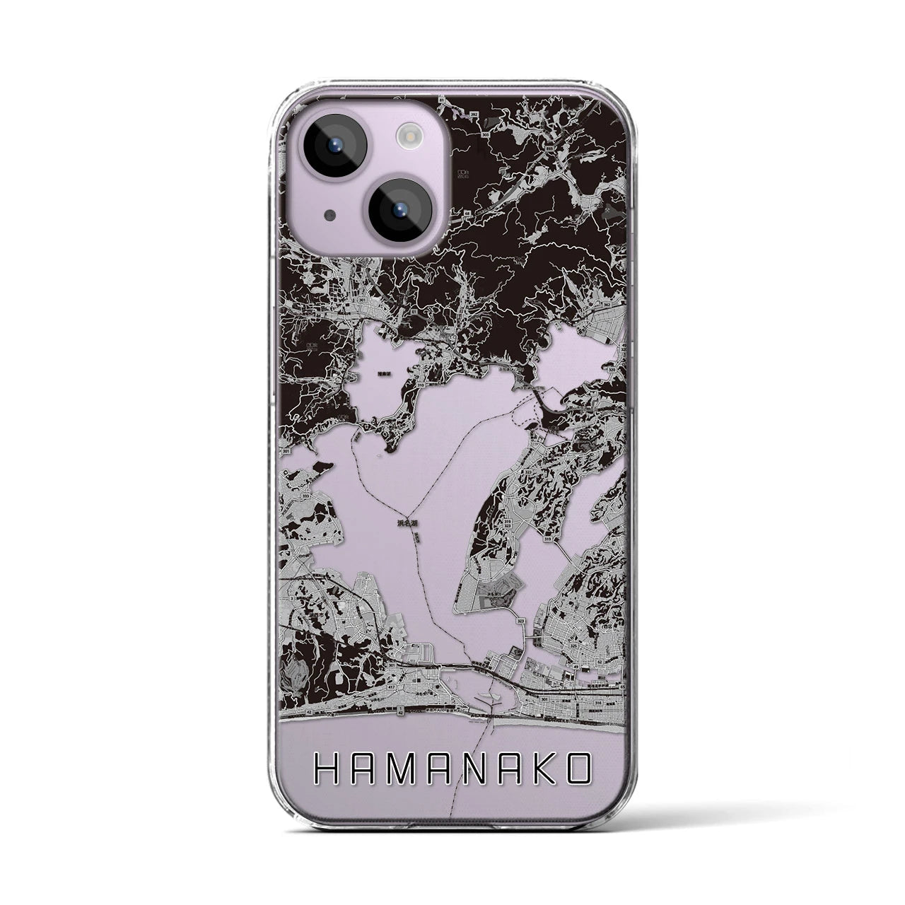 【浜名湖(静岡県)】地図柄iPhoneケース(クリアタイプ)