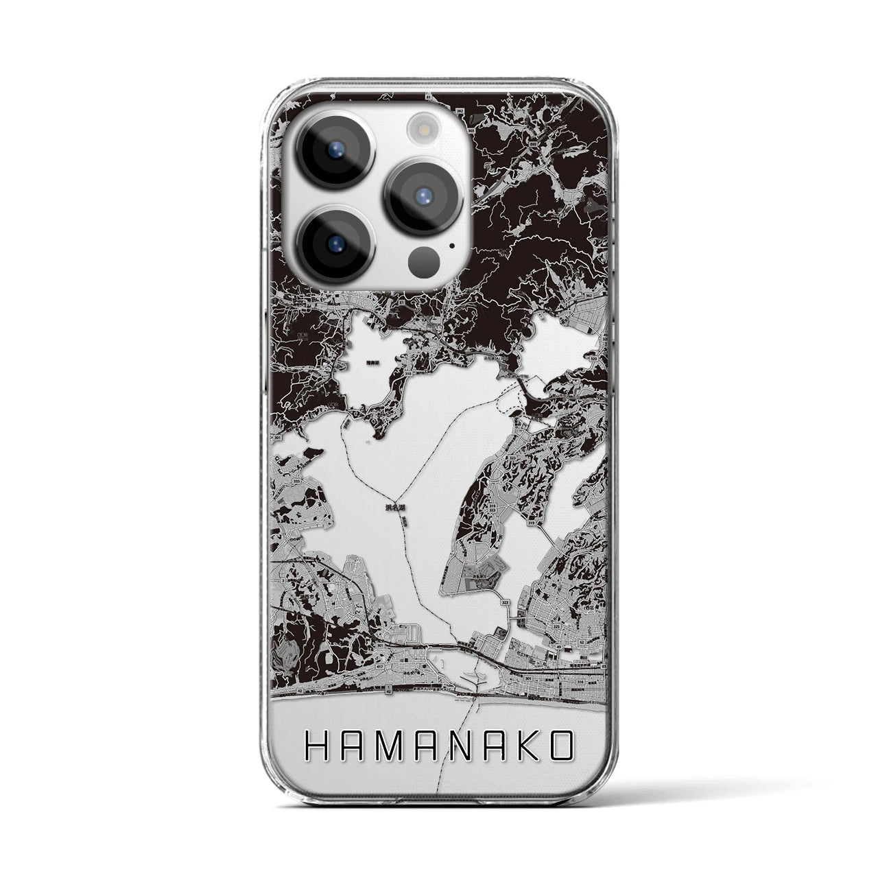 【浜名湖(静岡県)】地図柄iPhoneケース(クリアタイプ)