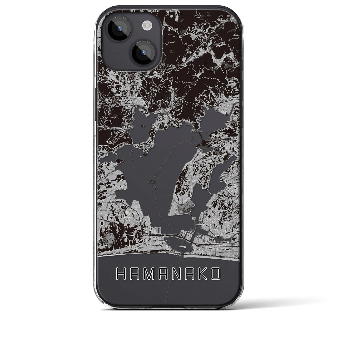 【浜名湖(静岡県)】地図柄iPhoneケース(クリアタイプ)