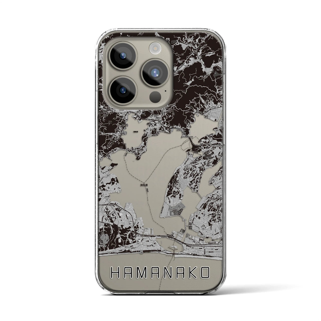 【浜名湖(静岡県)】地図柄iPhoneケース(クリアタイプ)