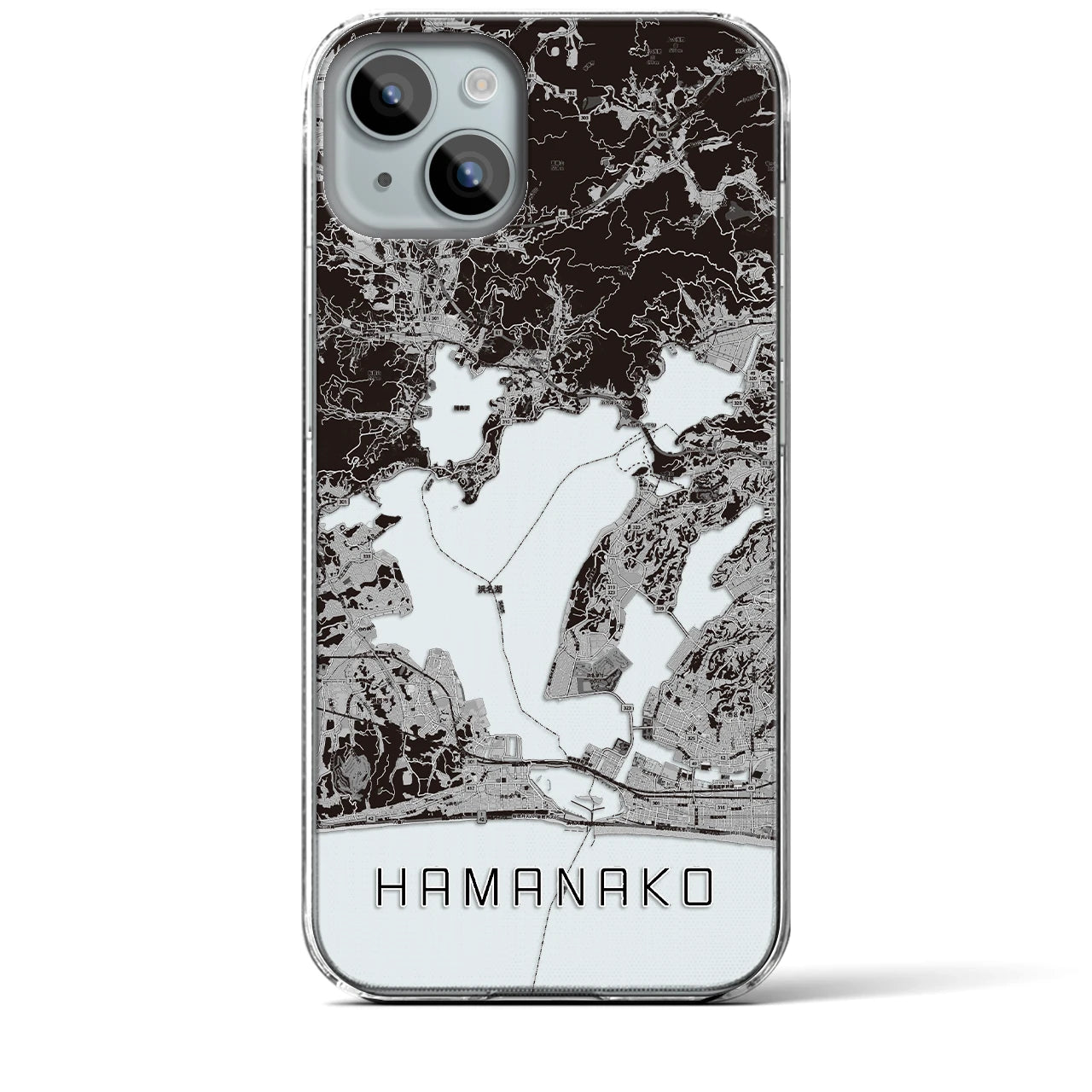 【浜名湖(静岡県)】地図柄iPhoneケース(クリアタイプ)