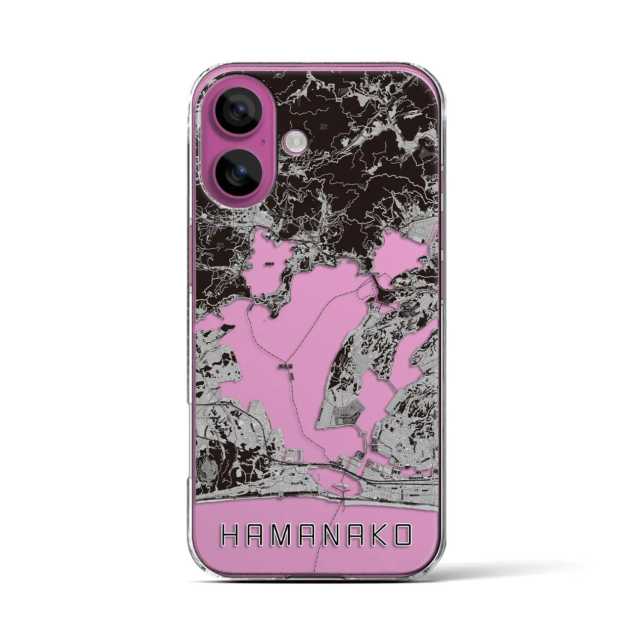 【浜名湖(静岡県)】地図柄iPhoneケース(クリアタイプ)