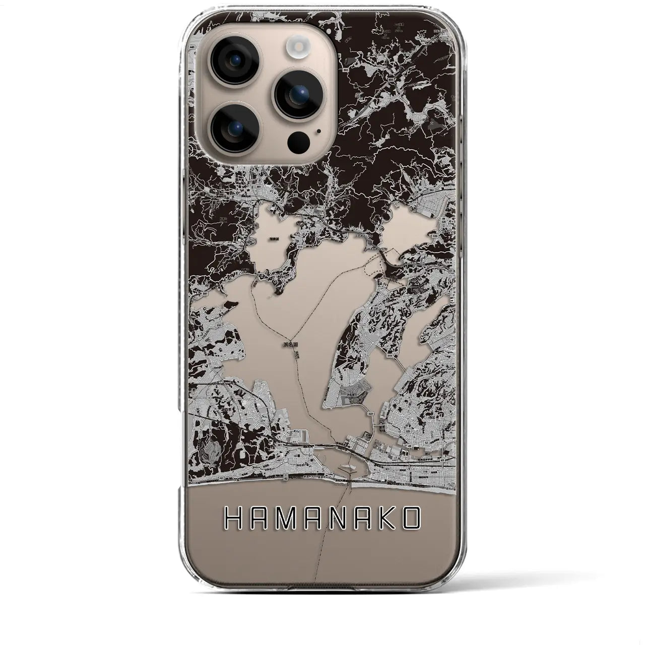 【浜名湖(静岡県)】地図柄iPhoneケース(クリアタイプ)