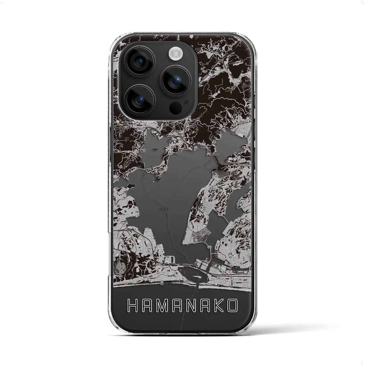 【浜名湖(静岡県)】地図柄iPhoneケース(クリアタイプ)