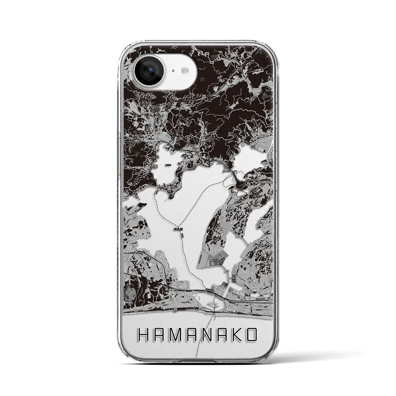 【浜名湖(静岡県)】地図柄iPhoneケース(クリアタイプ)