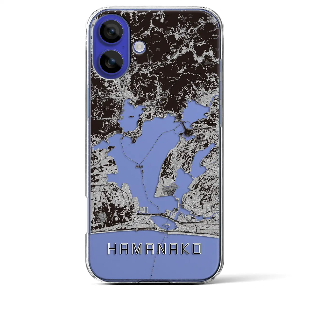 【浜名湖(静岡県)】地図柄iPhoneケース(クリアタイプ)