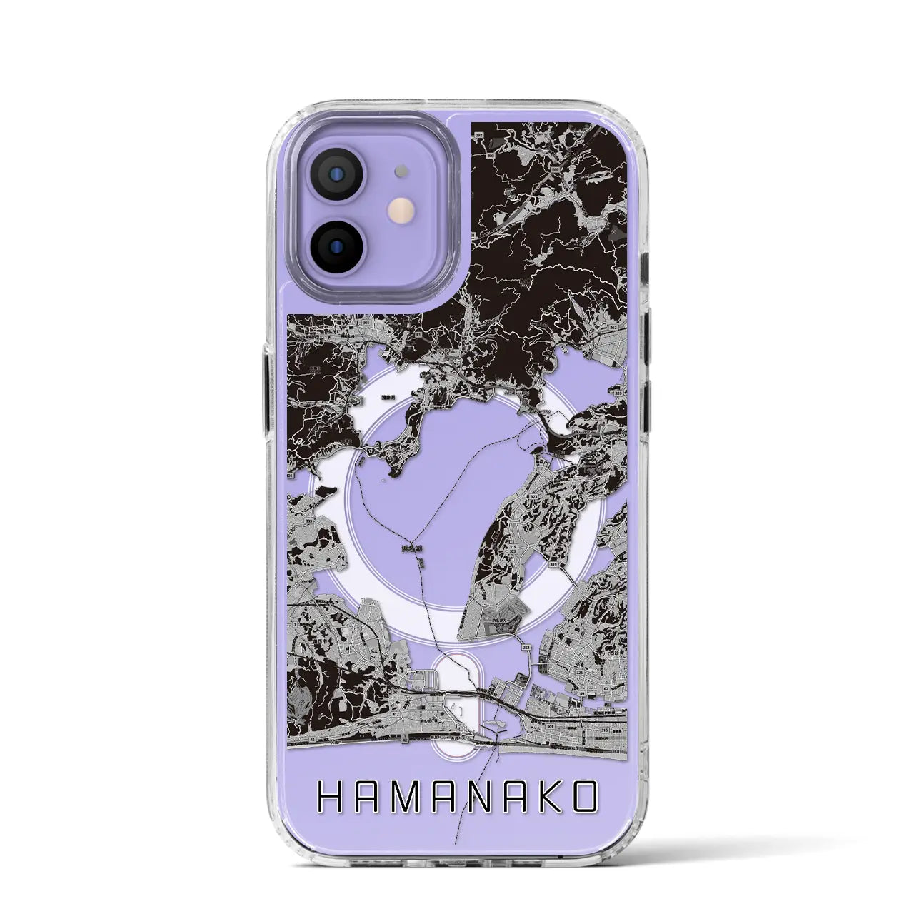 【浜名湖(静岡県)】地図柄iPhoneケース(MagSafeタイプ)