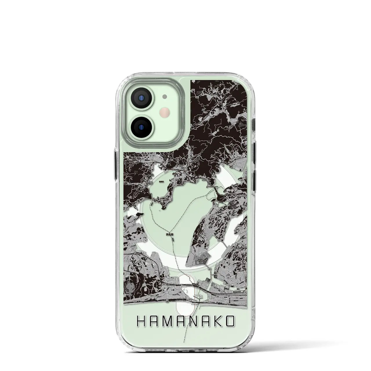 【浜名湖(静岡県)】地図柄iPhoneケース(MagSafeタイプ)