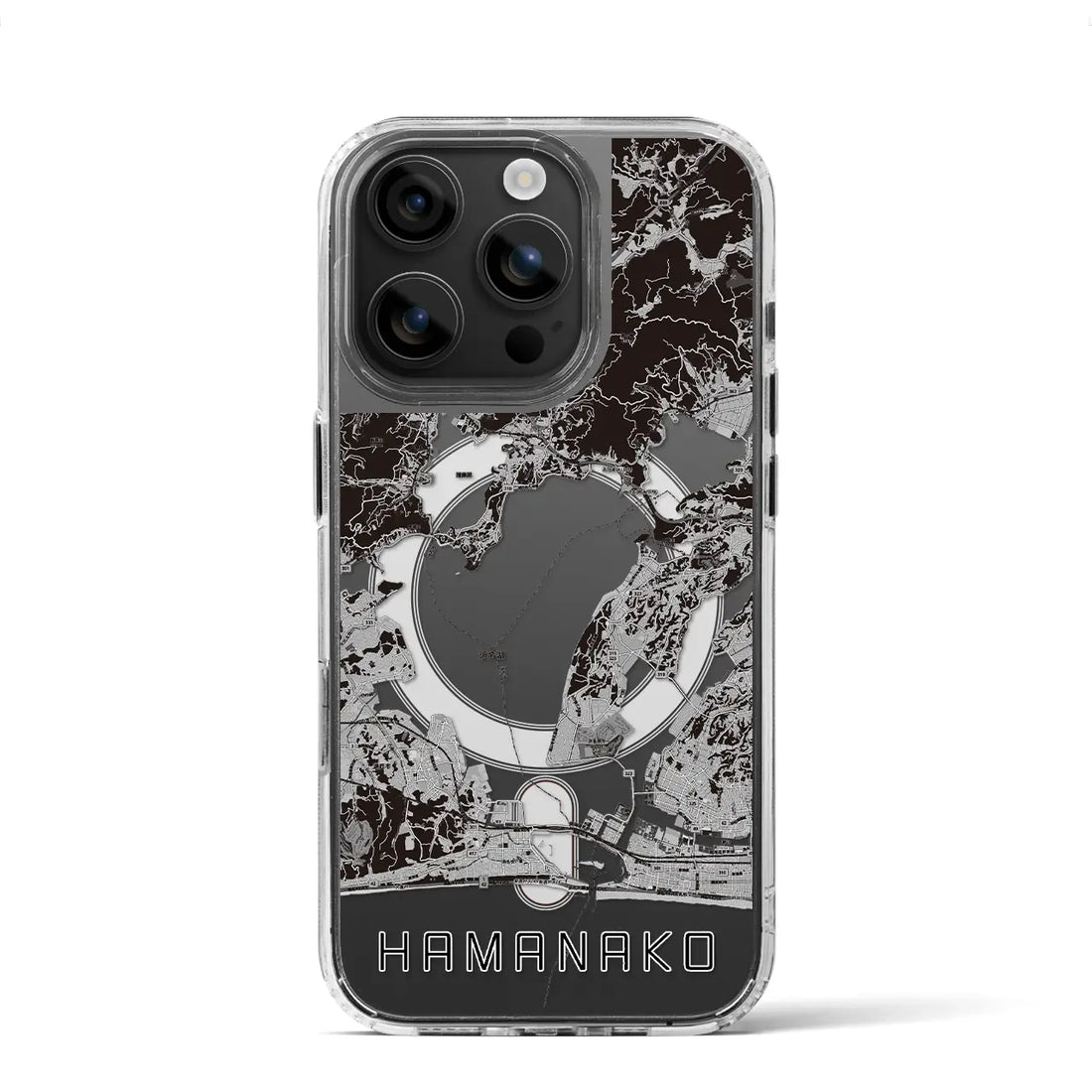 【浜名湖(静岡県)】地図柄iPhoneケース(MagSafeタイプ)