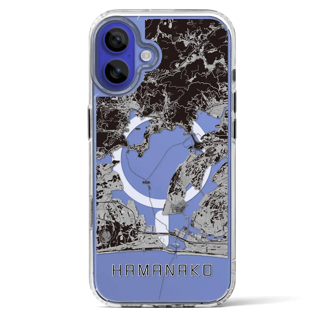 【浜名湖(静岡県)】地図柄iPhoneケース(MagSafeタイプ)