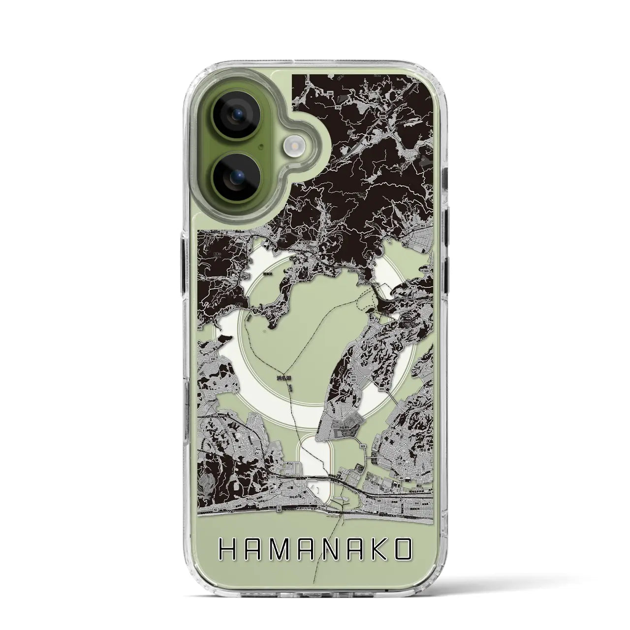 【浜名湖(静岡県)】地図柄iPhoneケース(MagSafeタイプ)