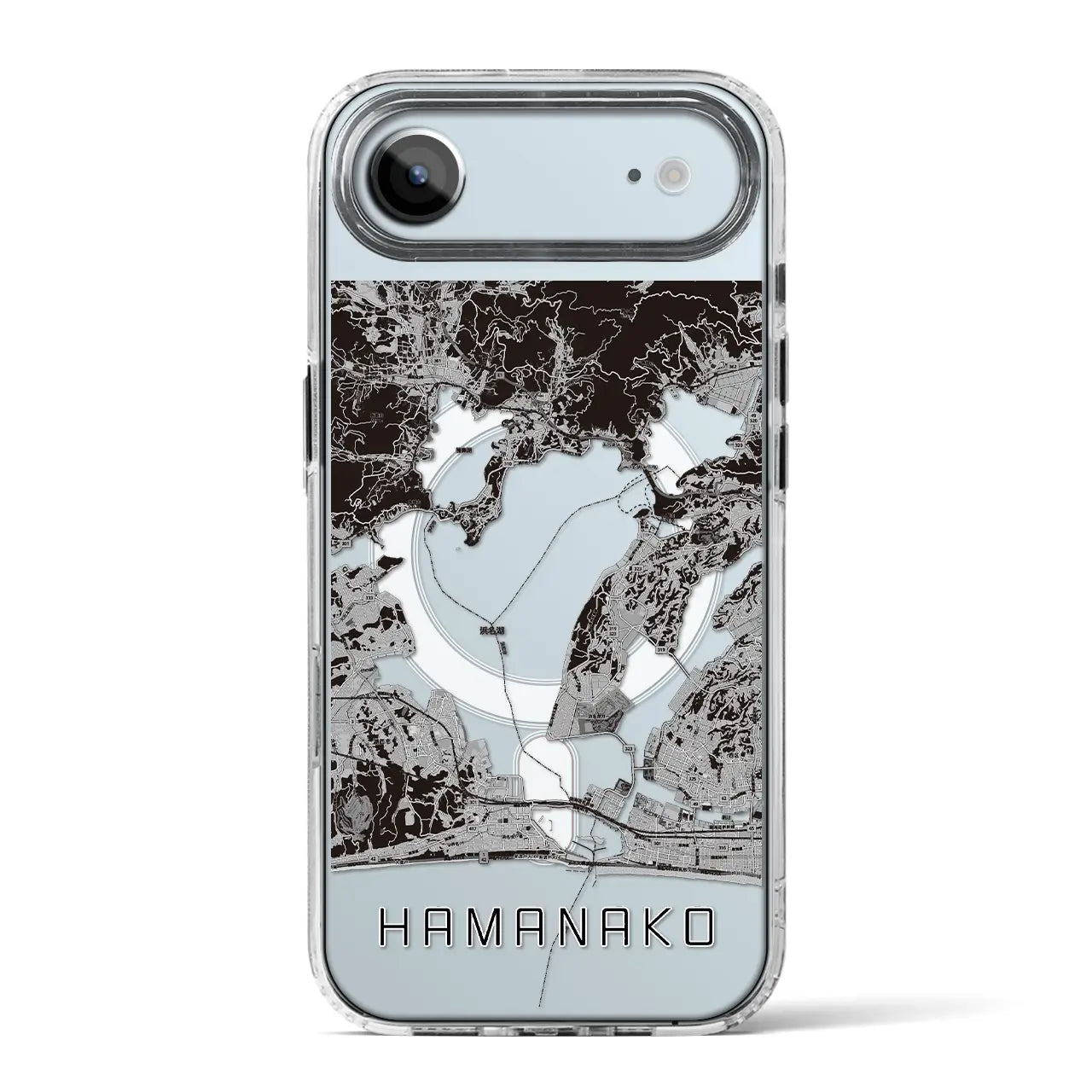 【浜名湖(静岡県)】地図柄iPhoneケース(MagSafeタイプ)