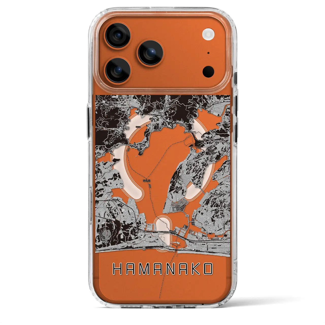 【浜名湖(静岡県)】地図柄iPhoneケース(MagSafeタイプ)