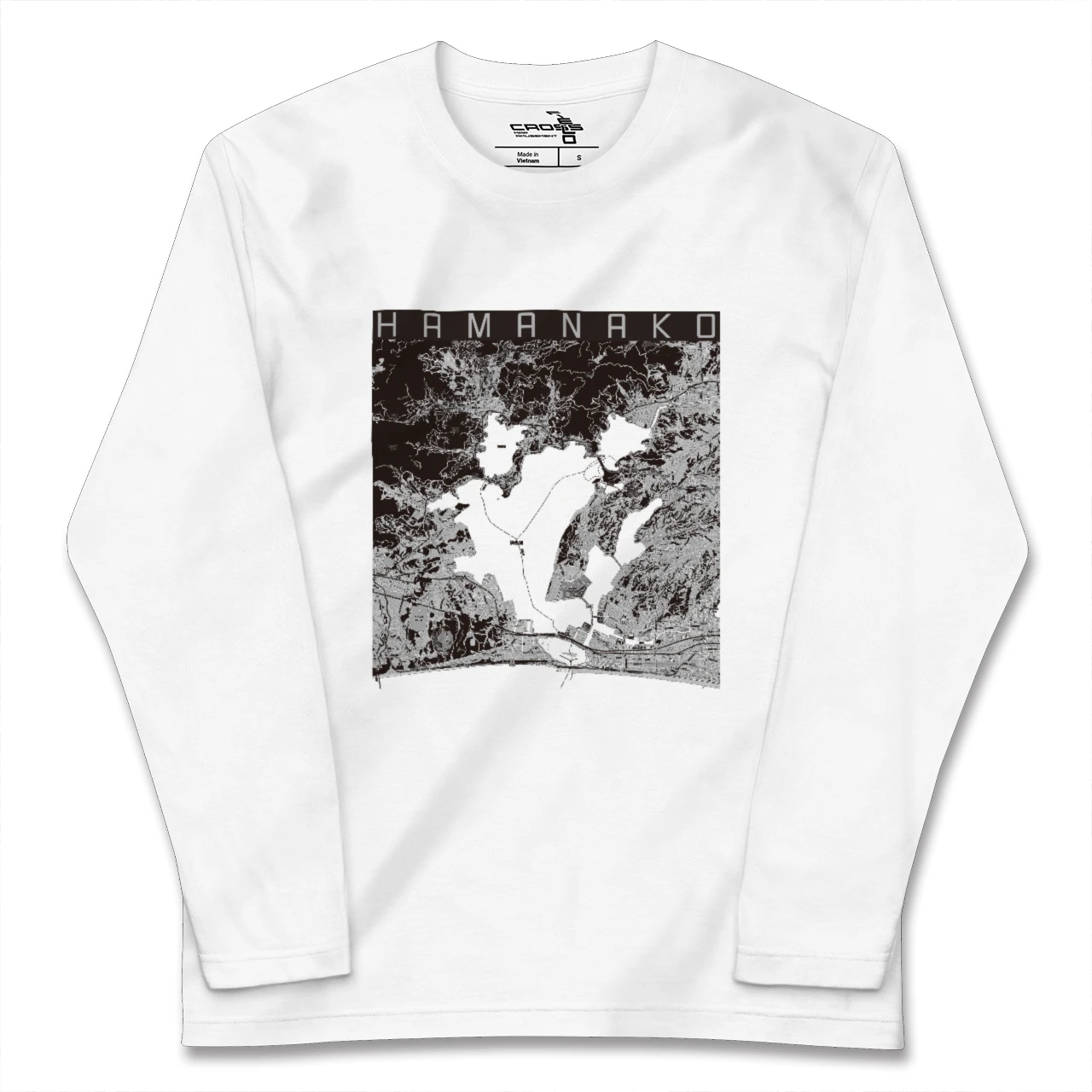 【浜名湖(静岡県)】地図柄ロングスリーブTシャツ