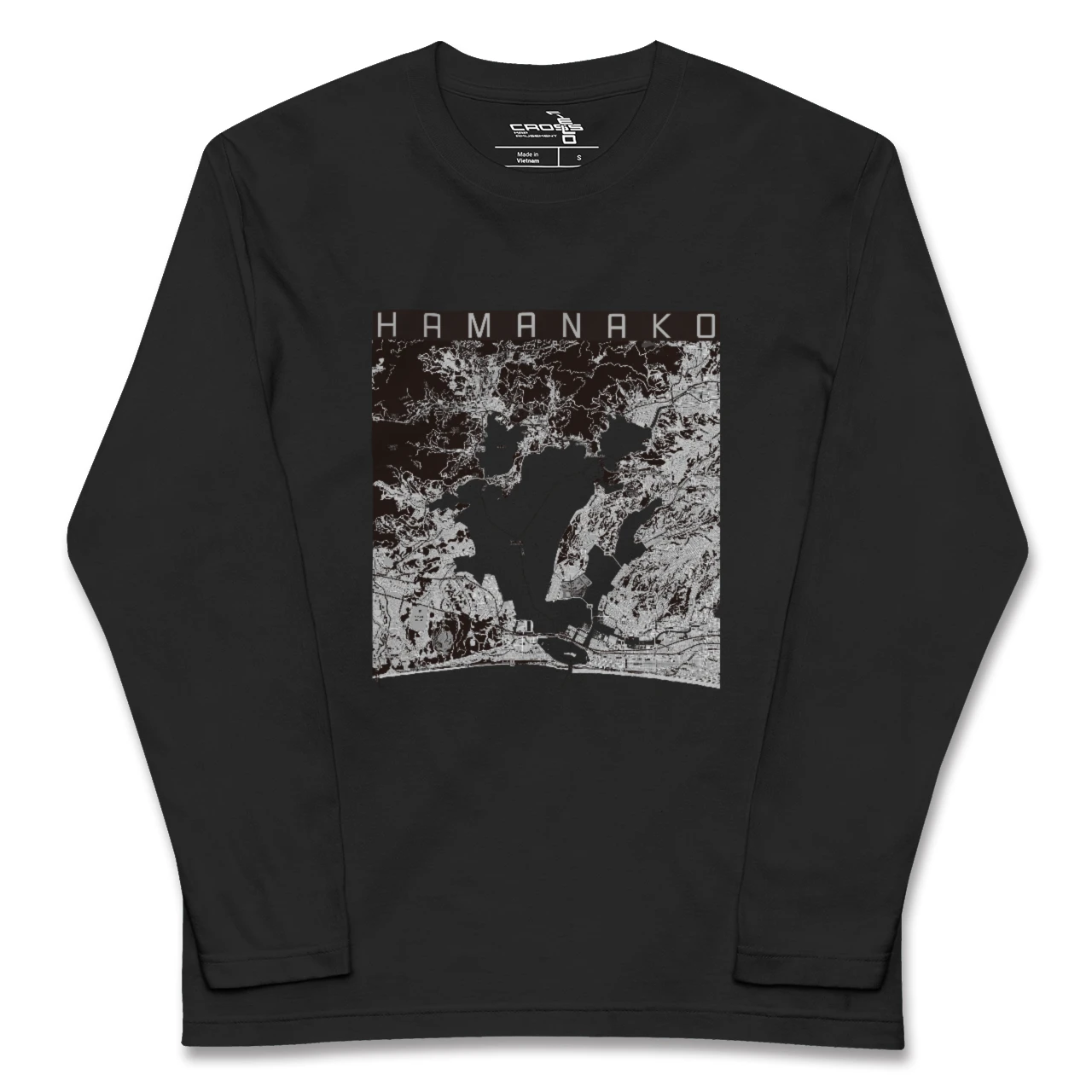 【浜名湖(静岡県)】地図柄ロングスリーブTシャツ