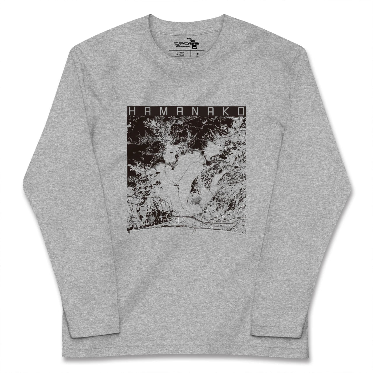 【浜名湖(静岡県)】地図柄ロングスリーブTシャツ