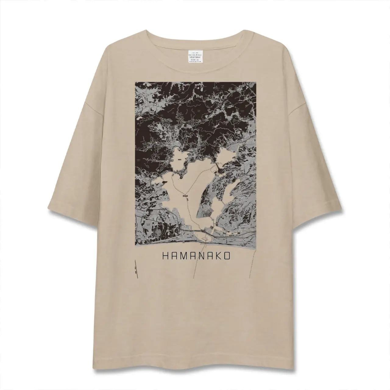 【浜名湖(静岡県)】地図柄ビッグシルエットTシャツ
