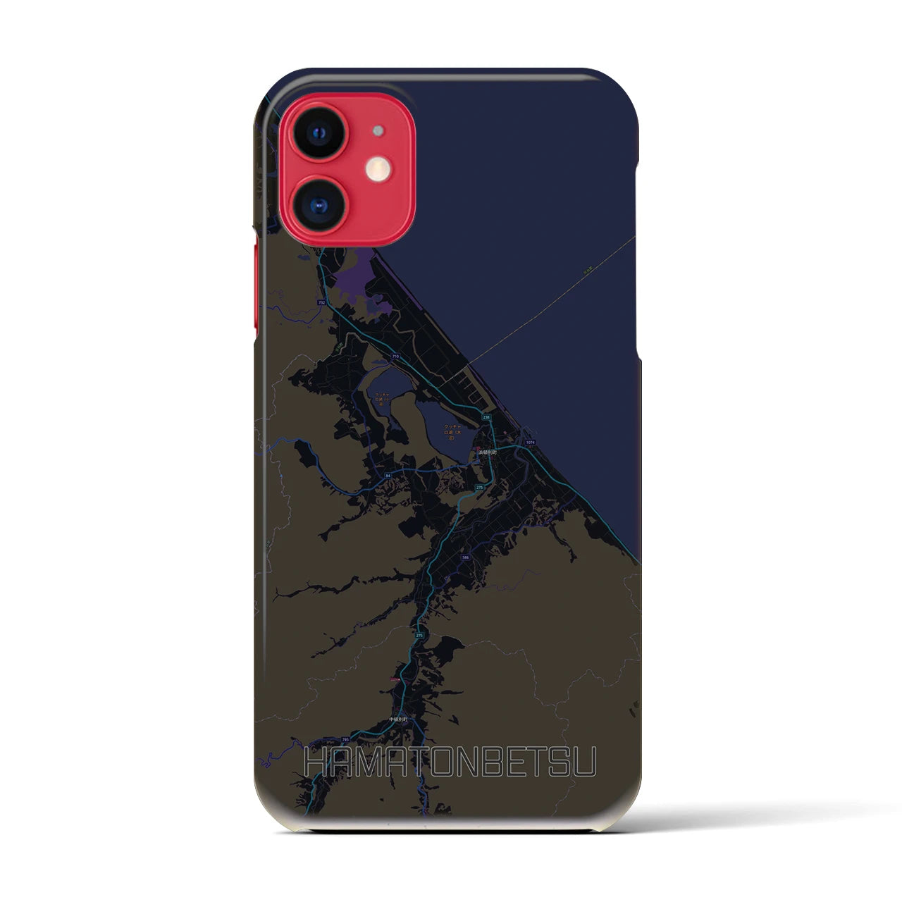 【浜頓別(北海道)】地図柄iPhoneケース(バックカバータイプ)