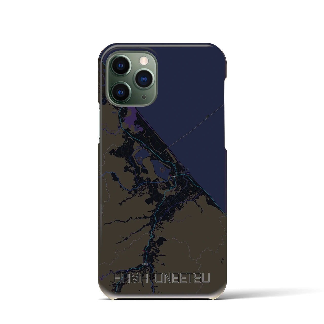 【浜頓別(北海道)】地図柄iPhoneケース(バックカバータイプ)