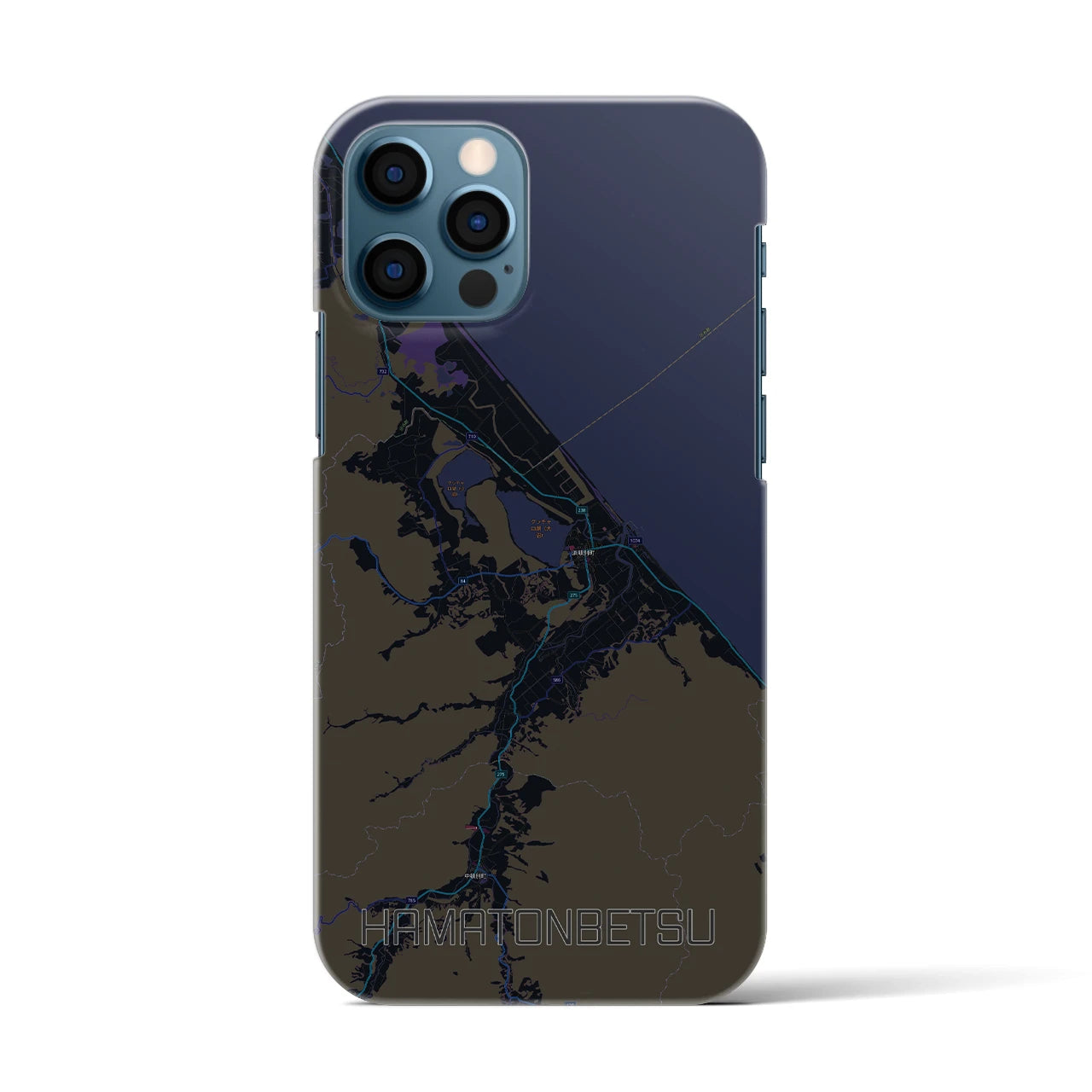 【浜頓別(北海道)】地図柄iPhoneケース(バックカバータイプ)