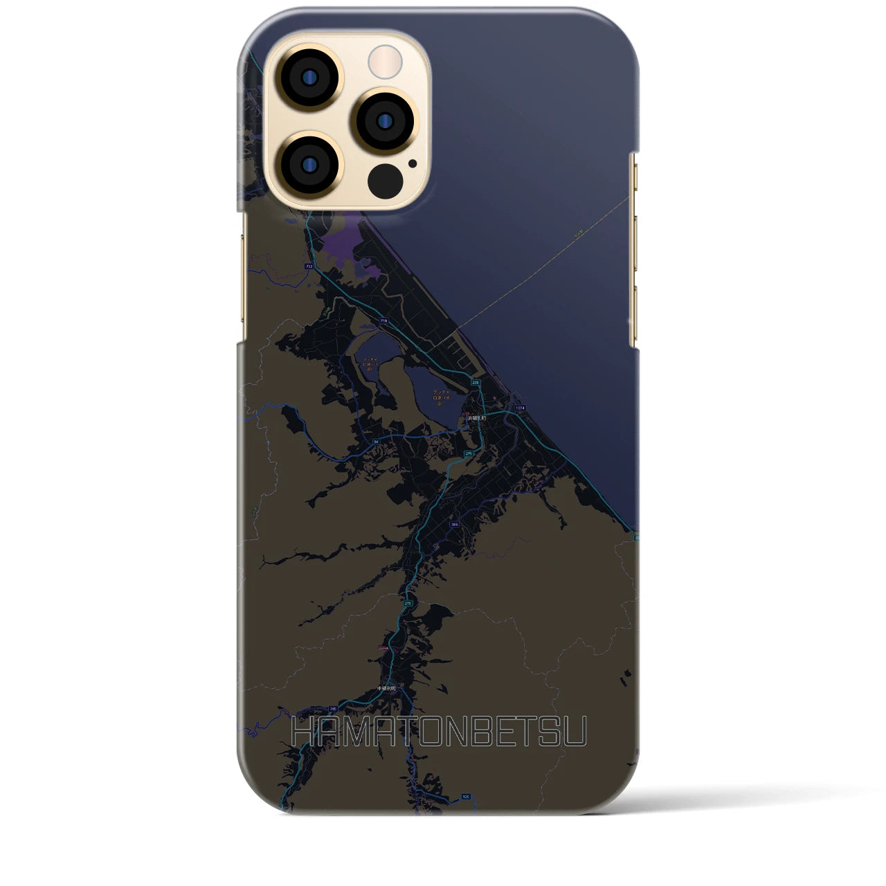 【浜頓別(北海道)】地図柄iPhoneケース(バックカバータイプ)
