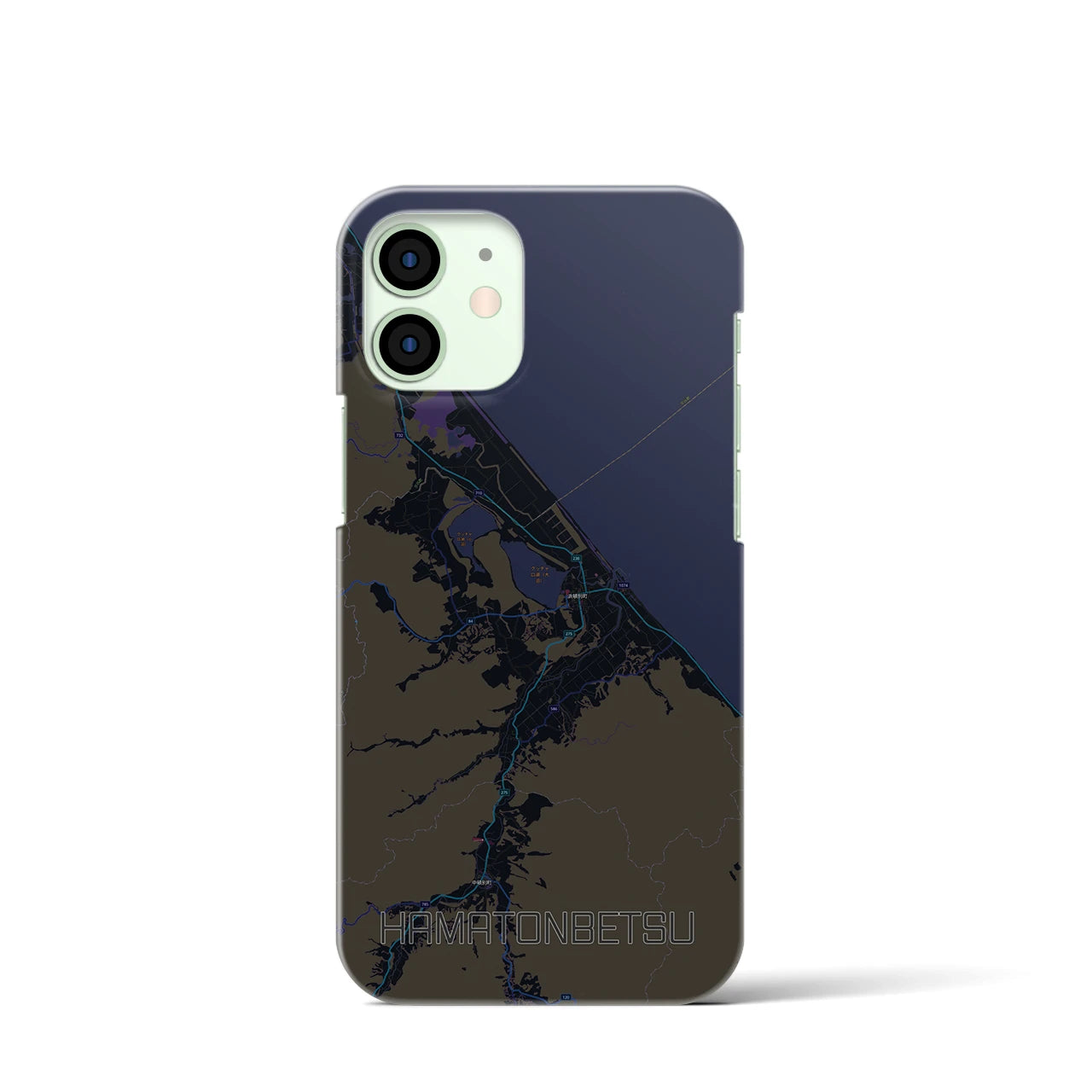 【浜頓別(北海道)】地図柄iPhoneケース(バックカバータイプ)