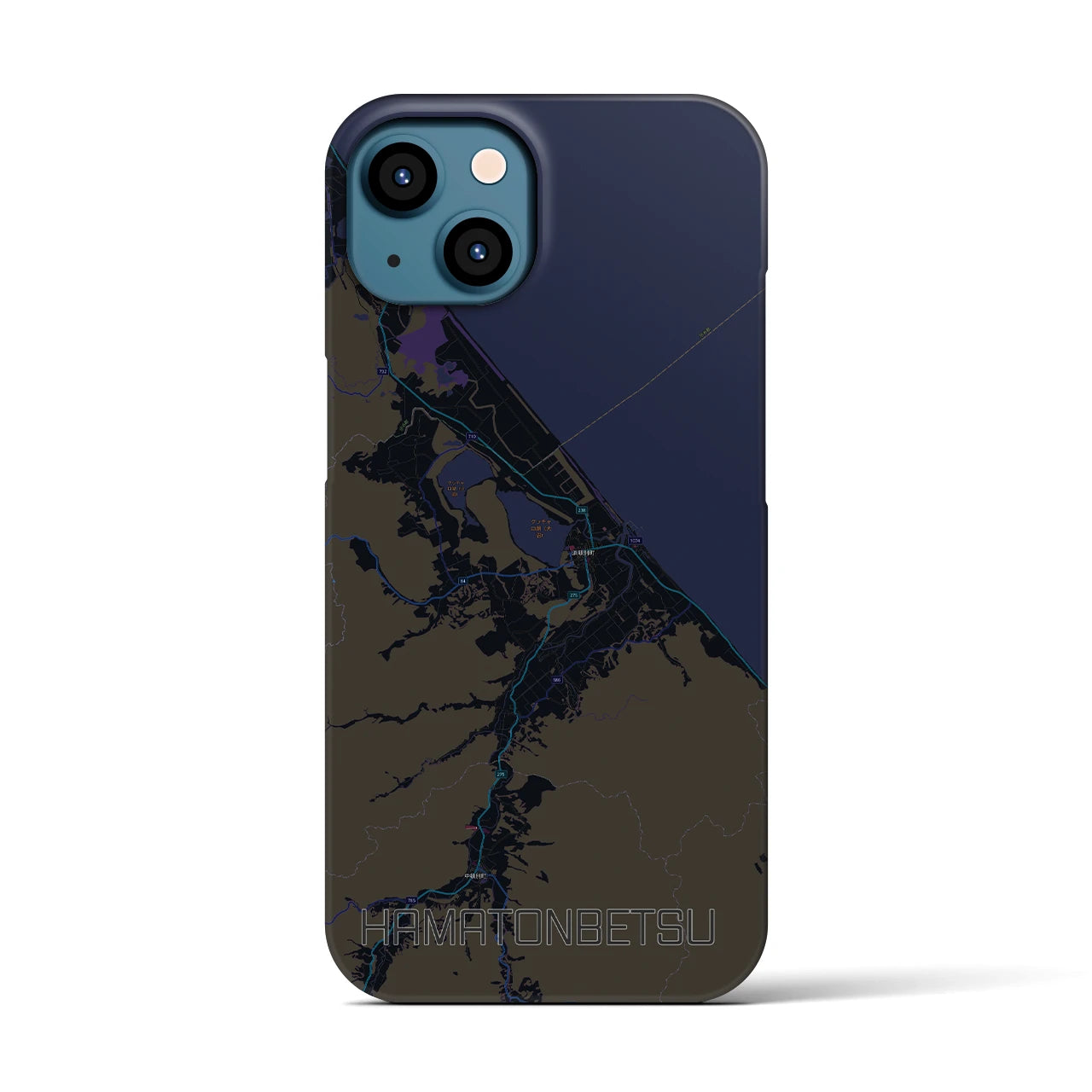 【浜頓別(北海道)】地図柄iPhoneケース(バックカバータイプ)